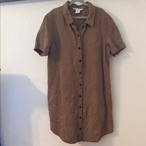 Lucky Brand Brown Short Sleeve Dress